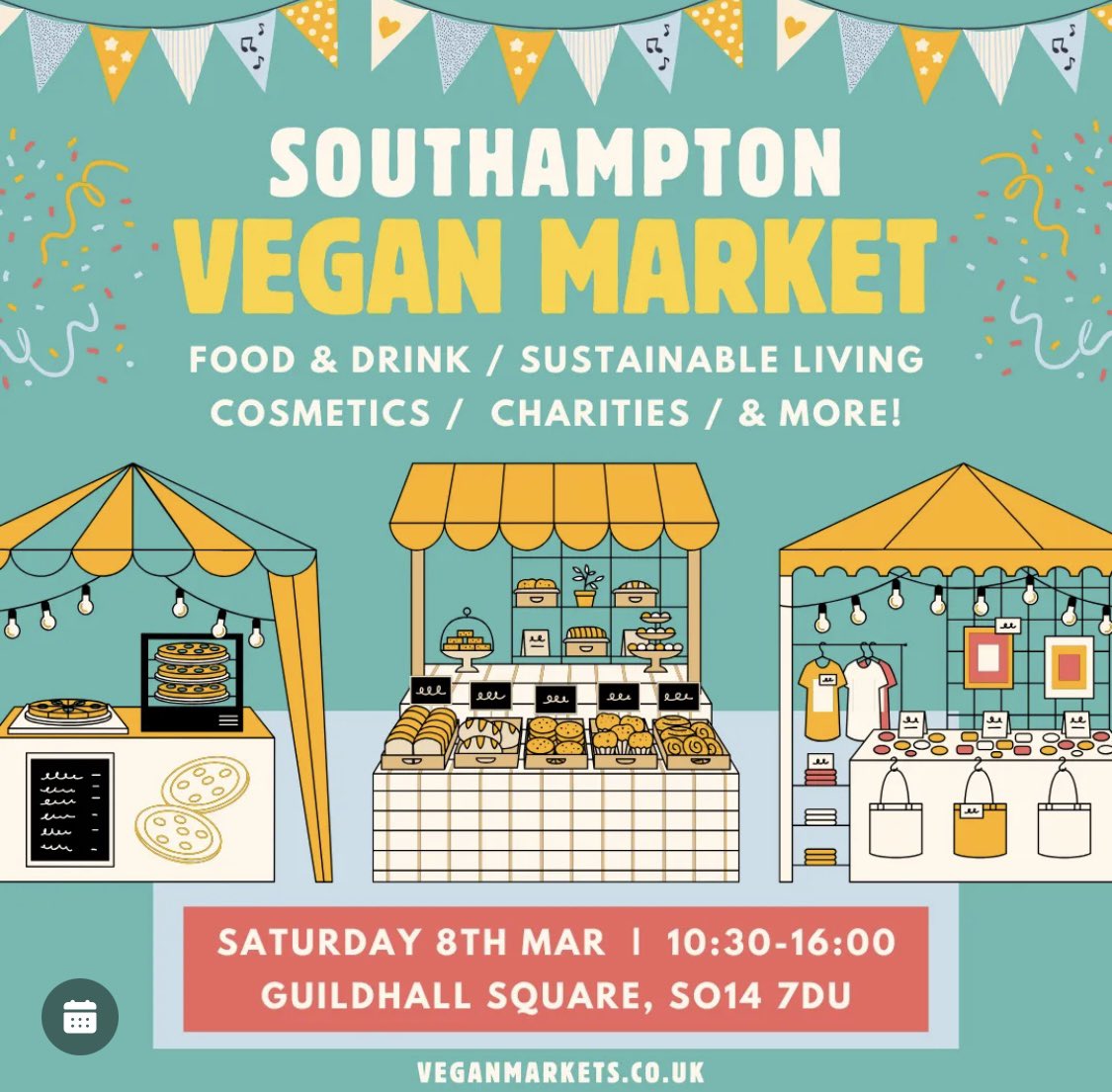 newforestsnacks's tweet image. Join us on Saturday, 8th March, at Southampton's Guildhall Square for the Vegan Market! The event runs from 10:30 am to 4:00 pm. Don't miss out on this fantastic gathering of great producers!
#SouthamptonVeganMarket #GuildhallSquare #VeganEvent