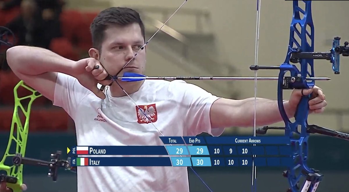 PZLucz's tweet photo. 🥈srebrny medal i Wicemistrzostwo Europy w konkurencji zespołowej w łukach bloczkowych zdobywają Polacy: Przemysław Konecki, Rafał Dobrowolski i Łukasz Przybylski zdobywają srebrny medal 🥈 w tureckim Samsun🏹
W finale przegrywamy z  Włochami pojedynek 236-239 https://t.co/cQ7lPsFFxP
