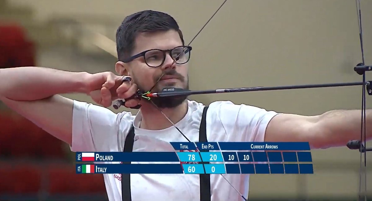 PZLucz's tweet photo. 🥈srebrny medal i Wicemistrzostwo Europy w konkurencji zespołowej w łukach bloczkowych zdobywają Polacy: Przemysław Konecki, Rafał Dobrowolski i Łukasz Przybylski zdobywają srebrny medal 🥈 w tureckim Samsun🏹
W finale przegrywamy z  Włochami pojedynek 236-239 https://t.co/cQ7lPsFFxP