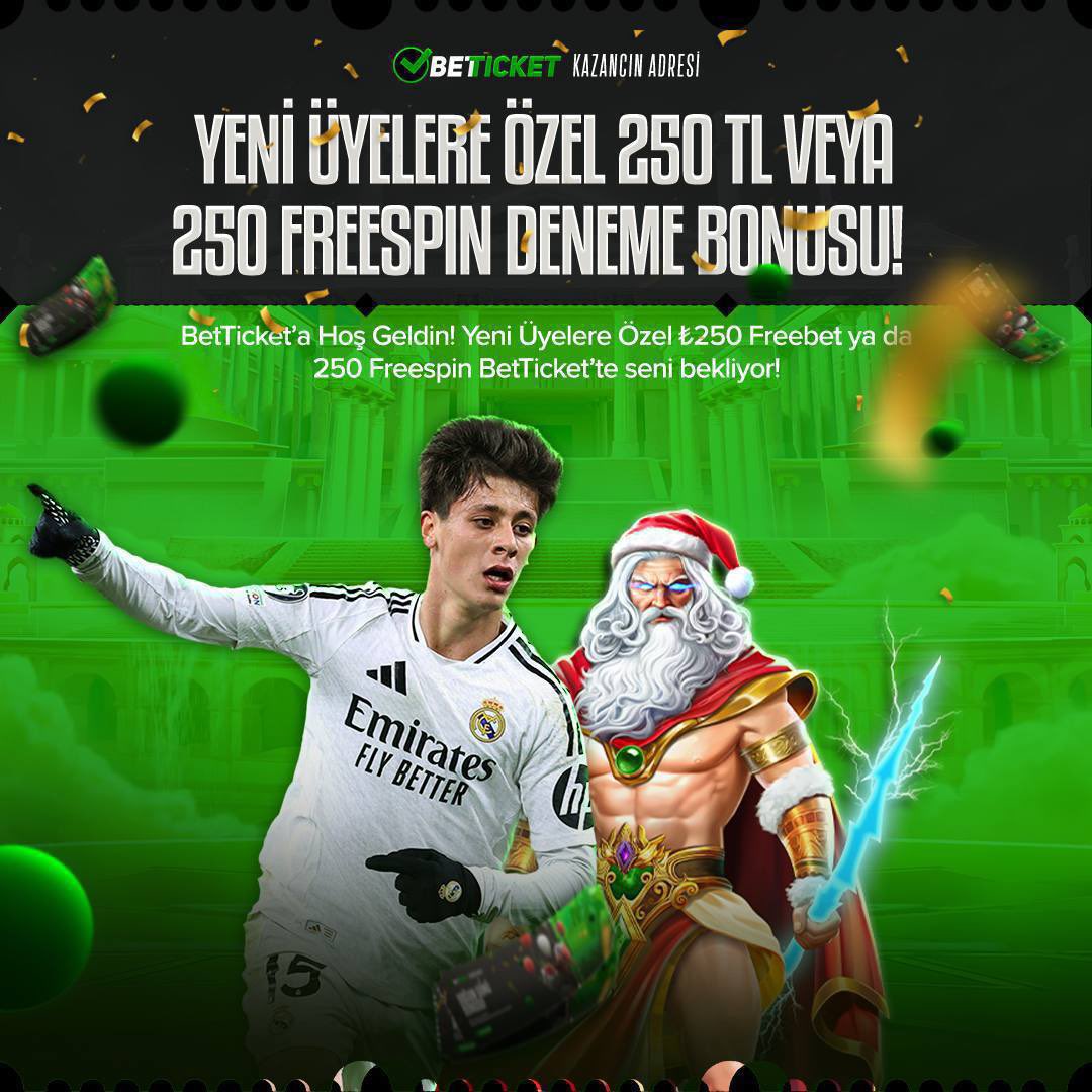 ⚠️ Yeni Üyelere Özel,

🎁 250 TL FREEBET ya da 250  FREESPİN Hediye !

💵Hemen kayıt ol, kazanmaya başla !

🔗 ws.tc/betticketgiris