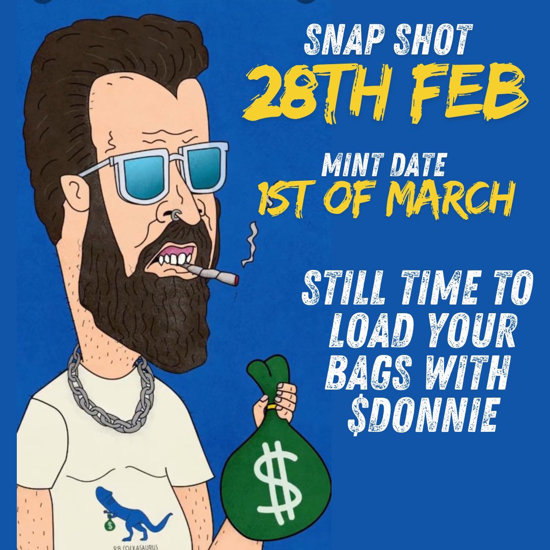 🚨🚨🚨WAKEY WAKEY🚨🚨🚨 5 Days left until snapshot. Better grab your $DONNIE soon. This collection is going to be epic. And remember it’s just banter 😂🤣 🤥 <a href="/DONNIE_XRPL/">DONNIE</a> <a href="/First_Ledger/">First Ledger</a> <a href="/xrpcafe/">xrp.cafe ☕</a>