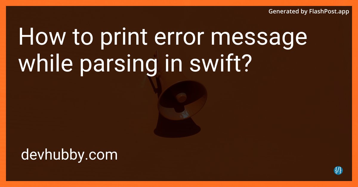alieGotha's tweet image. Is printing error messages in Swift like finding Waldo for anyone else? Could use a cheat code here! 🕵️"
Source: devhubby.com/thread/how-to-…
#Programming #SwiftProgramming #SwiftErrors #SoftwareDevelopment #errormessage #message