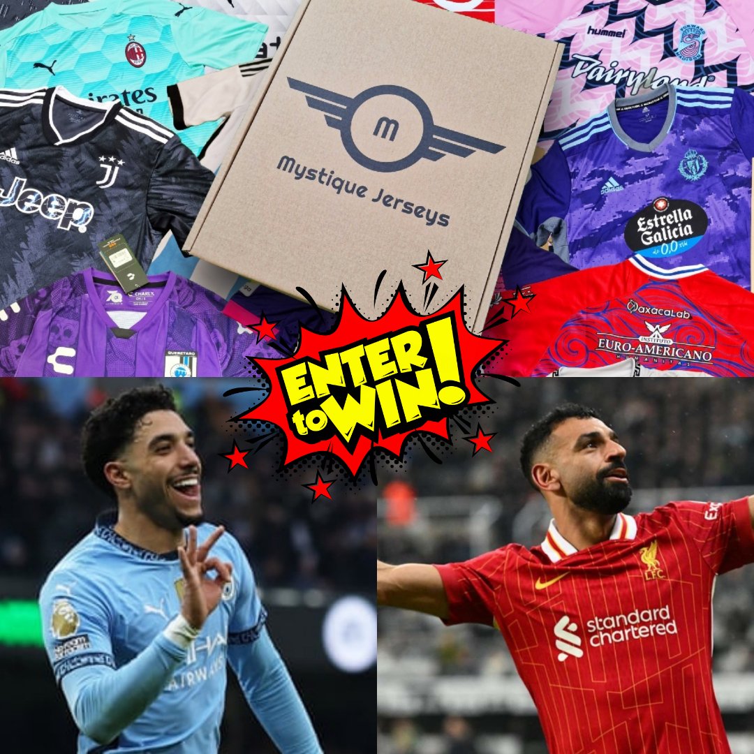 ✨️ Man City V Liverpool ✨️

Win a Mystery Football Shirt 👕❓️📦
If Omar Marmoush or Mo Salah score ANYTIME!

➡️ Mystiquejerseys.com

To enter:
🔄 Repost
🤝 Follow us

#MANLIV