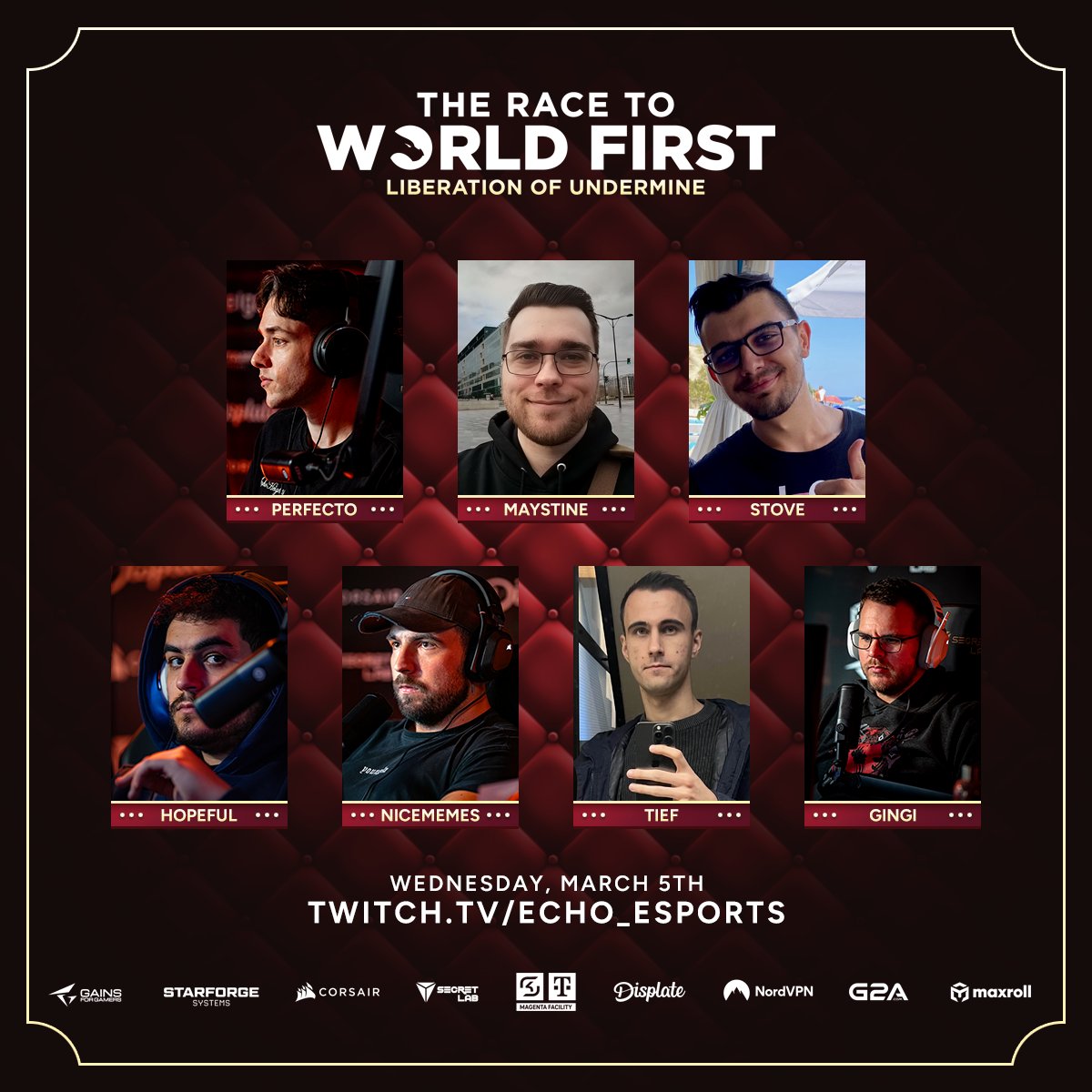 The roster joining us LIVE from Germany!💥

Heroes racing for World FIRST...🏆