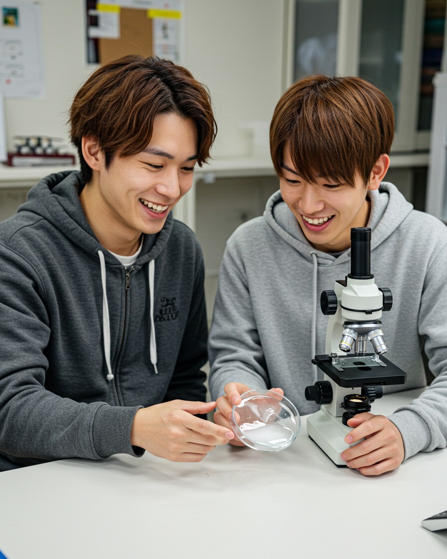 ikemen_mederu's tweet photo. 顕微鏡ってワクワクするよね👍
いろいろ観察したい、好奇心いっぱいなAI男子たちです
#AIart #ImageFX https://t.co/YCCiKvbshM