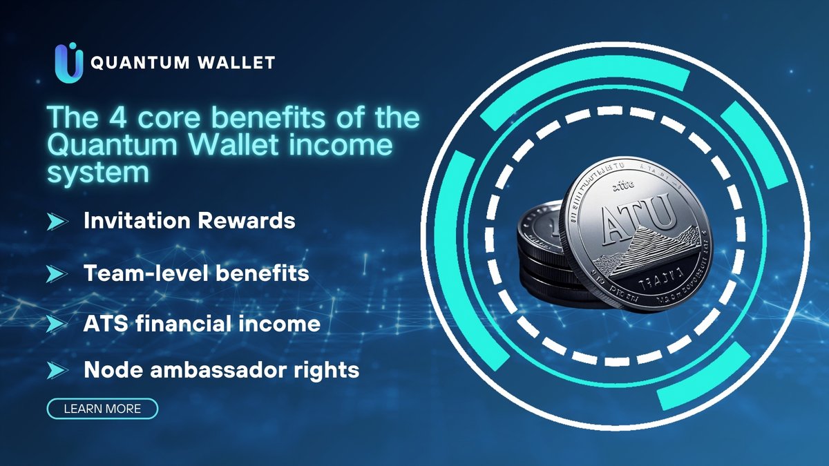 🔥Four core benefits of the quantum wallet income system

👉 Invitation rewards

👉 Team level benefits

👉ATS Quantified Benefits

👉 Node ambassador benefits

🔴Click the link for details (medium.com/p/four-core-be…)
#cryptocurrency #Airdrop  #QuantumWallet  $ATU #Ambassador