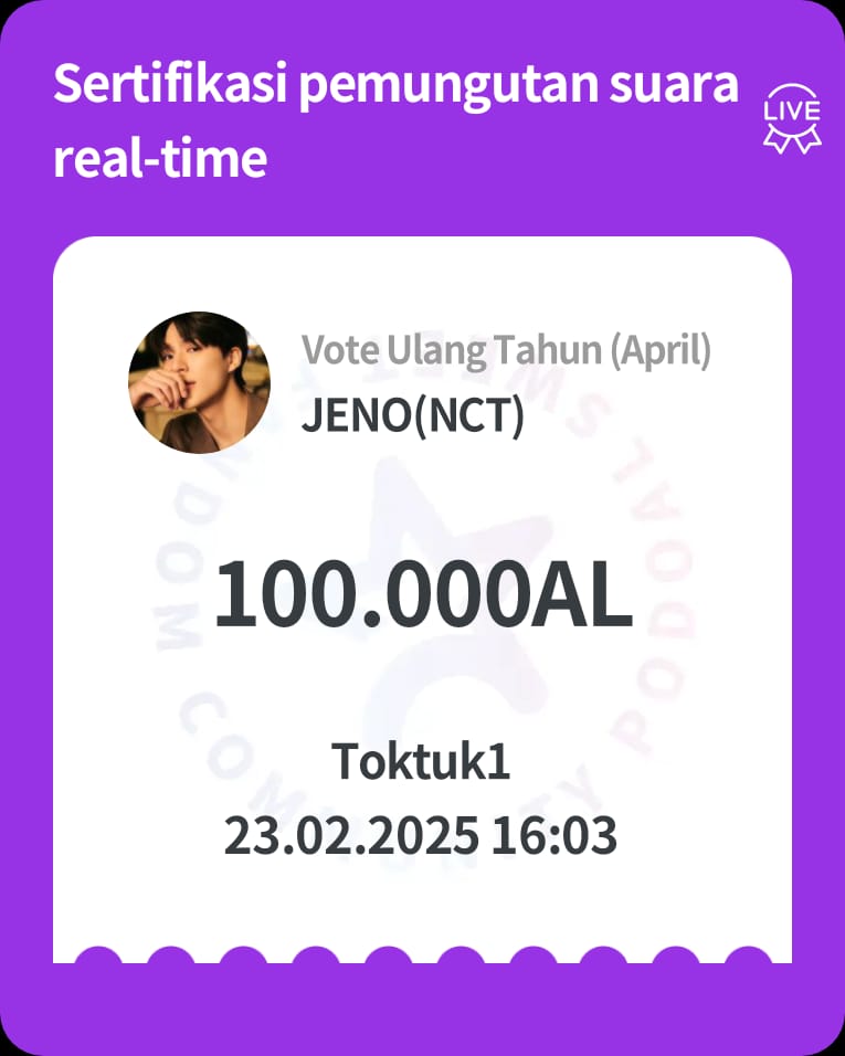 TokTukvotes's tweet image. RT DEAL COMPLETED 🎉

Congrats! 100,000 ALs for #JENO on PODOAL April Birthday Vote

100k als = 15.000 IDR
14M als = 2.000.000 IDR

Thank you all for participating~ 🫶

#TokTukvotes_proof