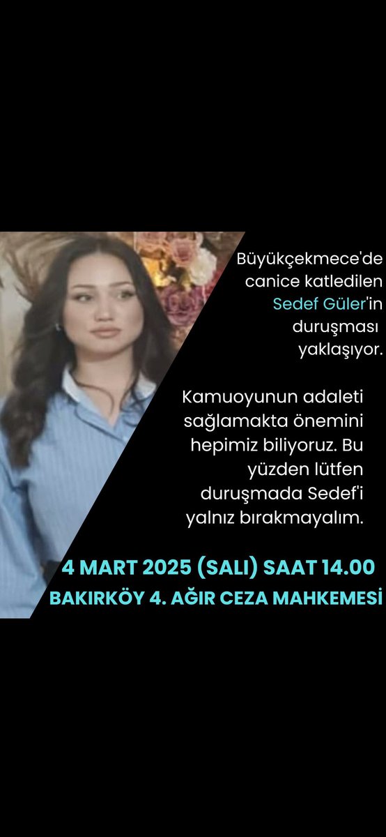 #sedefgüleriçinadalet