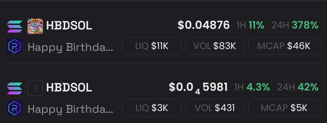 This are the plays I'm holding currently for a amazing front-run.

Solana birthday coming up on 16th of March. $HBDsol

They are the OG'S also.