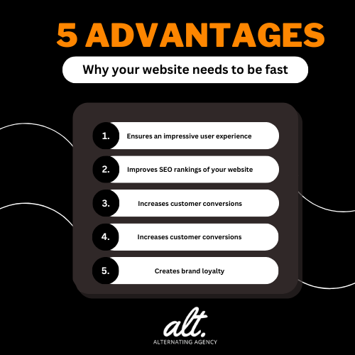5 Advantages why your website needs to be fast.

#WebDesignTips #WebsiteDesign #WebDesign #WebsiteMaintenance #WebsiteEnhancements #WebsiteSupport #WordPressWebsite #WebsiteConversion #WebsiteCarePlan #webdesigner #webdeveloper #webdevelopment