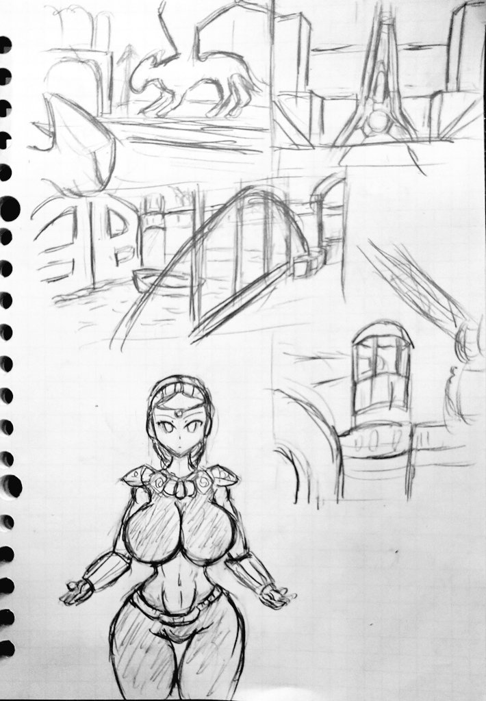 どこぞのレトロゲーム画面模写
なお下のキャラはデフォルメしまくり
※オリジナルはカクカクポリゴンだけれども乳はでかい( 