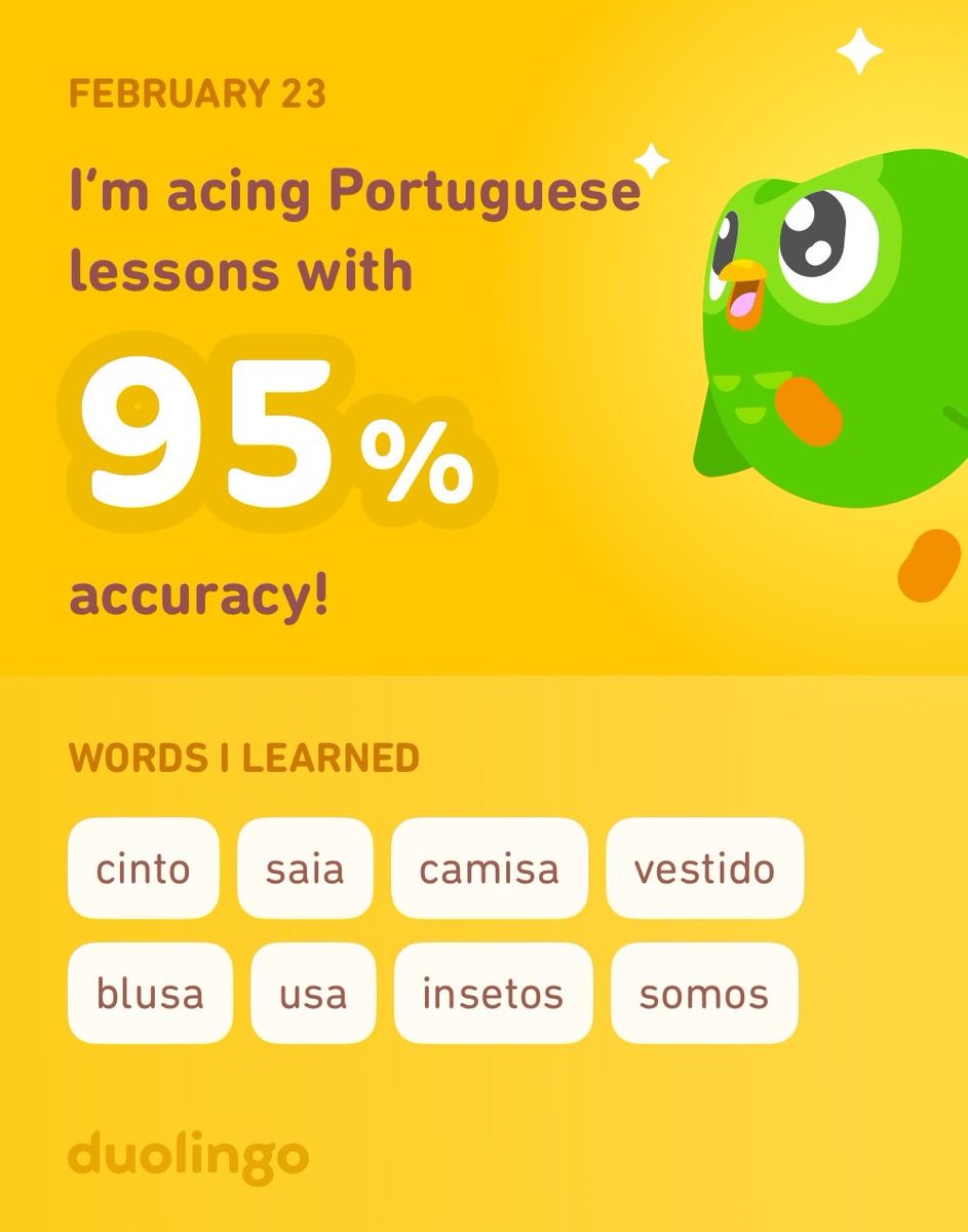 zappzack's tweet photo. I’m learning Portuguese on Duolingo! It’s free, fun, and effective. https://t.co/QwvXj6M1UL