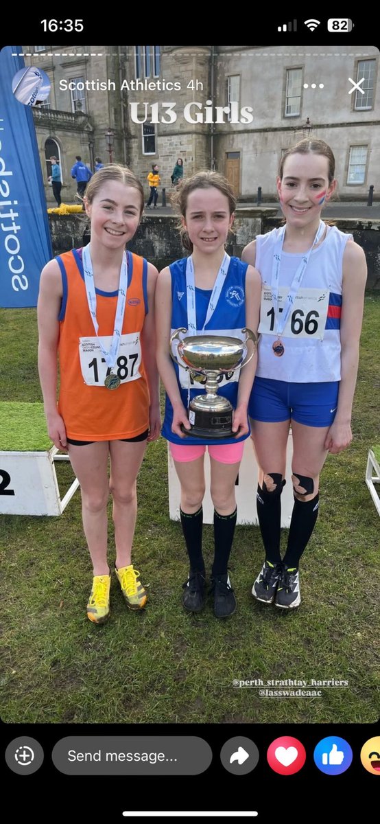 Well done to Gabi Whyte (left) who came 2nd in the Scottish National cross country championships this weekend 👏🏼 🥈 #weAREphs