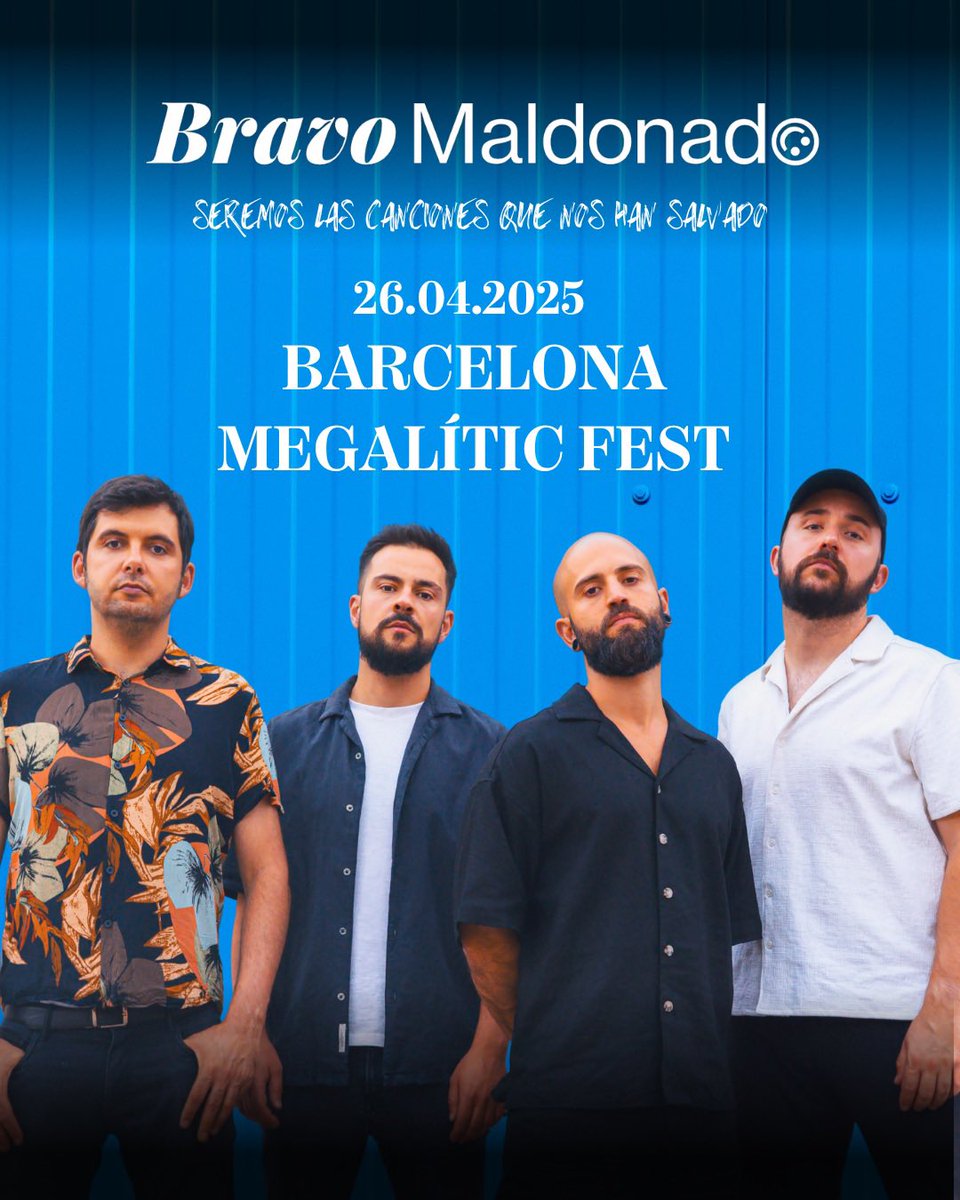 ¡NOS VEMOS EN EL MEGALITIC FEST!

El 26 de abril nos vemos en Mollet del Vallès (Barcelona) dentro del Megalitic Fest. A partir de las 17:00h estaremos por allí, listos para darlo todo.

⚡ Ganas de compartirlo con vosotrxs. ¿Nos vemos?

#BravoMaldonado #MegaliticFest #Barcelona