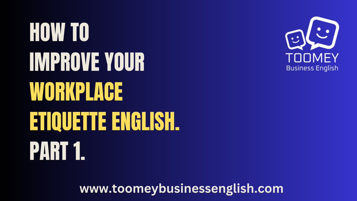 ToomeyBizEng's tweet photo. ✨ Master Workplace English Etiquette! ✨

Learn phrases for:
✅ Greetings
✅ Small talk
✅ Introductions
🎥 Watch: https://t.co/1Z8wbr3oAJ
#BusinessEnglish #WorkplaceEtiquette #ProfessionalSkills https://t.co/P4K8LYwLfn