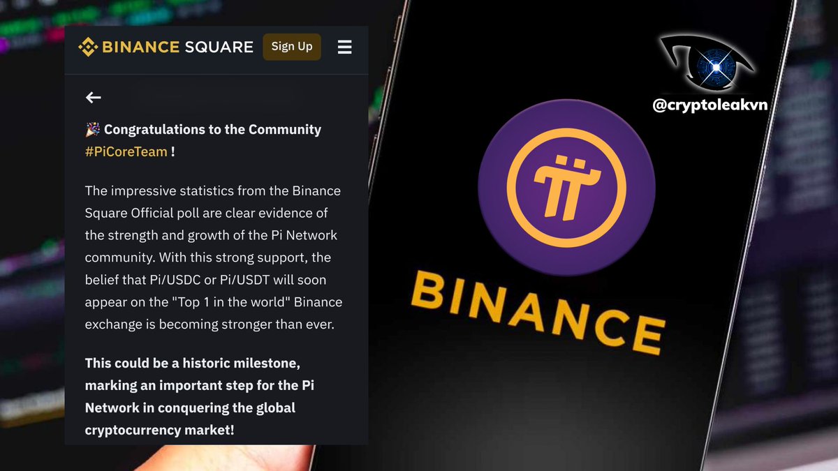 🚀 Pi Network is Making Waves! 🚀 The Binance Square Official Poll confirms  the strength & growth of the Pi Network community! 📊🔥 With overwhelming  support, the belief that Pi/USDT or Pi/USDC
