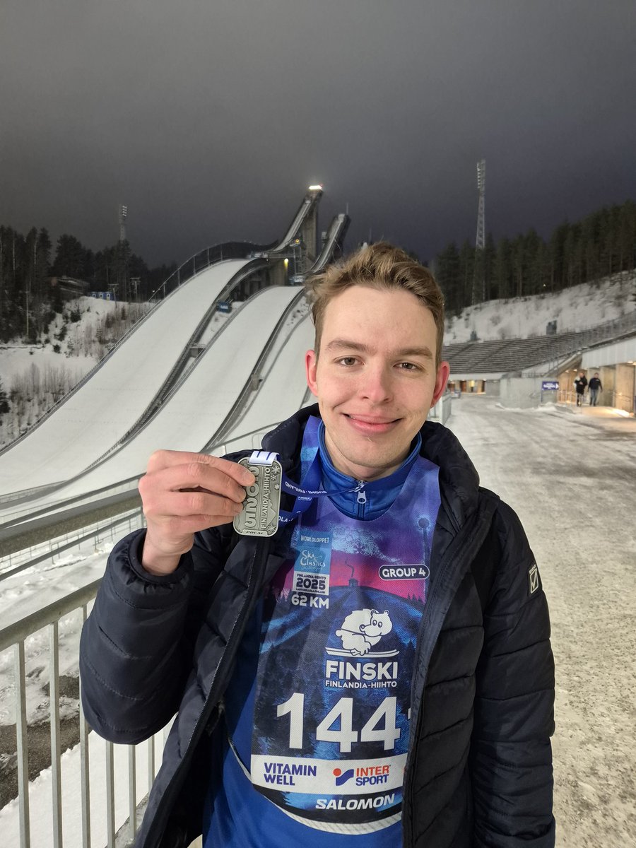 Finlandia-hiihto 22.2.2025, perinteinen hiihtotapa, 62km.