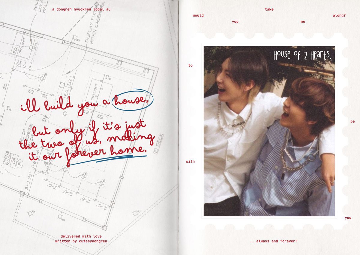cutesydongren's tweet photo. House of 2 Hearts.

Home is either a building or in between each other's arm... or in between each other's tender kisses.

a hyuckren dongren au written by cutesydongren. https://t.co/l0EqSq1FAh