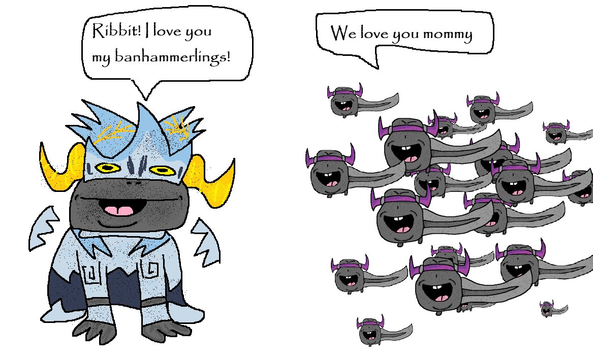 #phighting Hey guys i drew windforce frog talking to her banhammer tadpoles