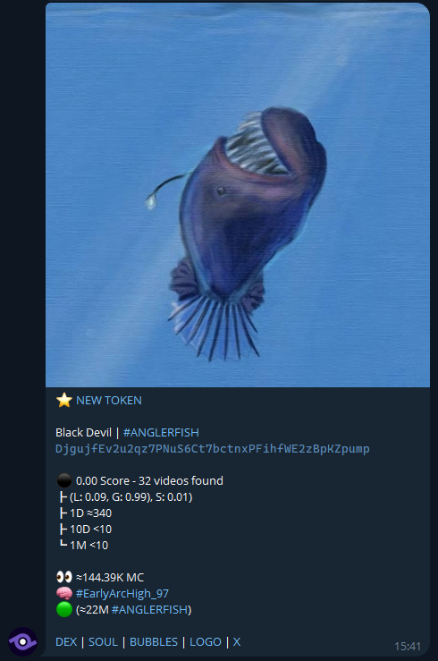 ShuddleApp's tweet photo. We spotted #ANGLERFISH at 144K 🫡

The trend was just getting started on tiktok

What's next 👁️ https://t.co/CjPhiSn5by