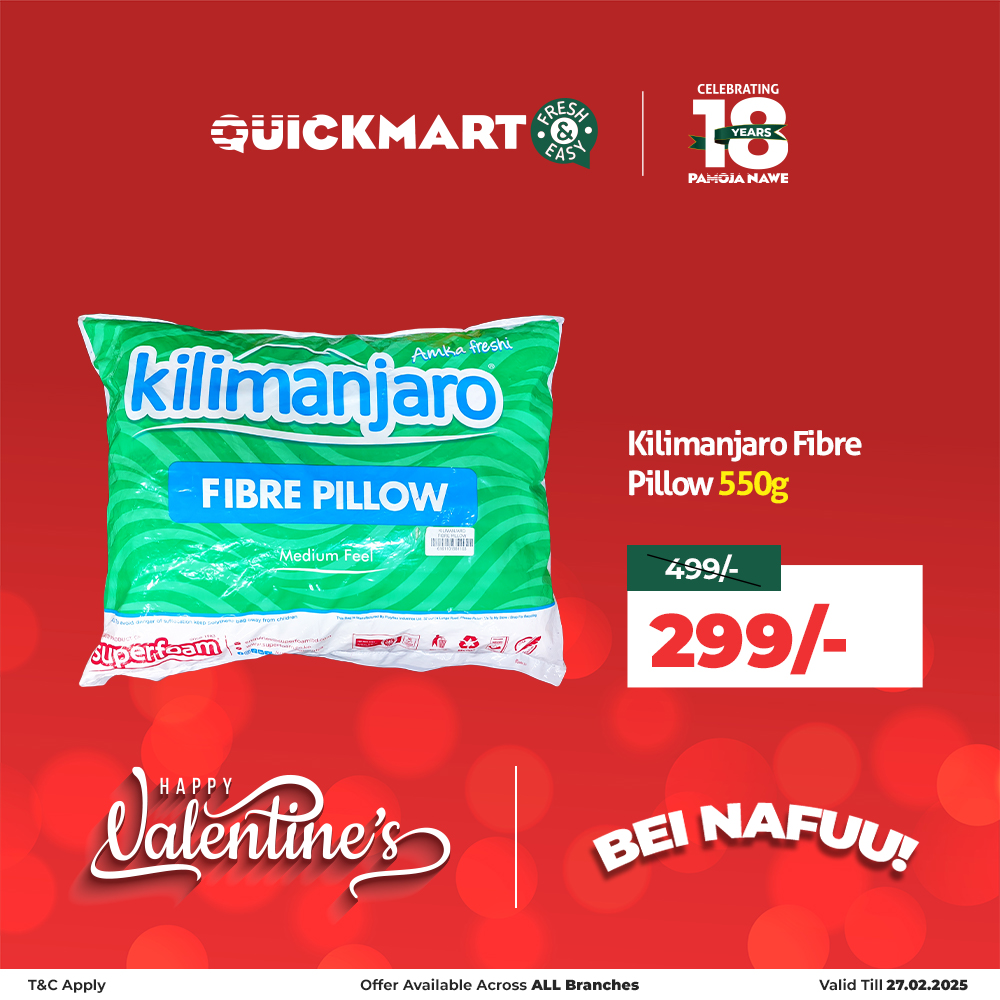 QuickmartKenya's tweet image. Save big on quality beddings and elevate your sleep game. Head to Quickmart now and discover the best deals on comfort. 

*Offer validity as indicated at the bottom right of the image.

#HappyValentines
#18YearsPamojaNawe
#BeiNafuu
#FreshAndEasy