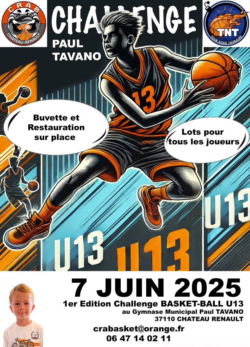 Il y a des attentions qui, à l’approche d’une date difficile, vous réchauffe le ❤️
Mon fils, tu n’es pas oublié… 
Rdv le 7 Juin 2025 en Touraine pour le 1er Challenge « Paul TAVANO » 
À vos partages les ami(e)s!
<a href="/Be_BasketFr/">BeBasket</a> <a href="/benjamin__henry/">Benjamin Henry</a> <a href="/defaut_zero/">French Woj Prospect 🇫🇷👀</a>  <a href="/GuylaineG/">Guylaine Gavroy</a> <a href="/basket_asa/">Alliance Sport Alsace</a>