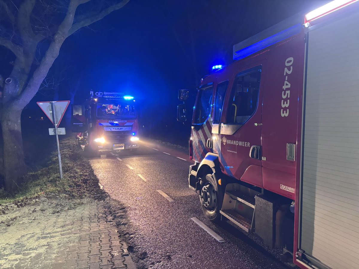 Woningbrand aan de Drachtsterweg in Opende