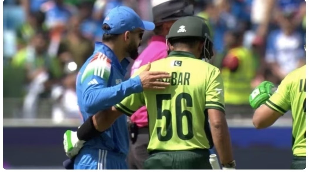 Picture Of The Day : Heartwarming Moment Between Virat Kohli &amp;  Babar Azam.