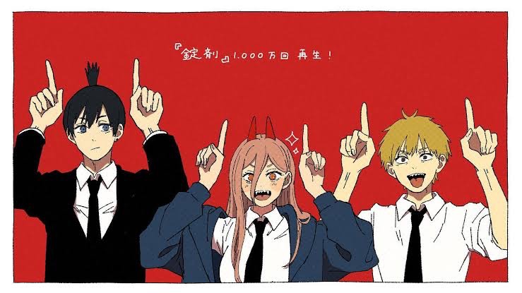 chainsawmanjoho's tweet photo. 錠剤1000万回再生記念イラスト
早川家

パワーとデンジだけじゃなくて、アキもやってるのがかわいい

#毎日チェンソーマン https://t.co/2YBfXfgs5o