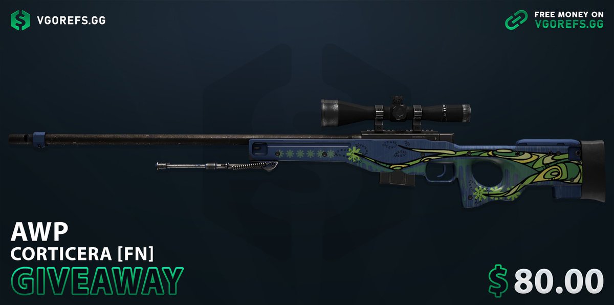 🎁 AWP | Corticera FN ($80)

✅ Follow me &amp; <a href="/vgorefstv/">VGORefs.tv</a>
✅ Retweet
✅ Watch/Comment: youtu.be/947OZVVxuZw (show proofs)

⏰ Giveaway ends in 72 hours!