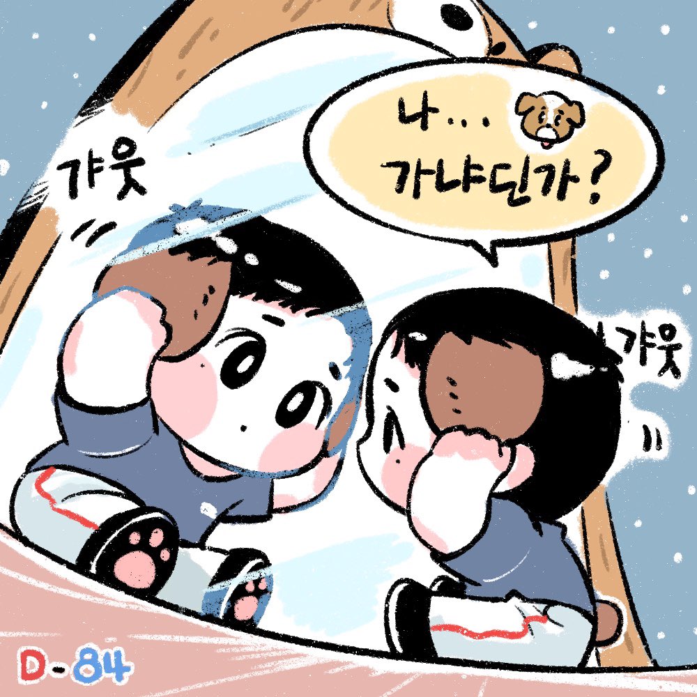 우리미 🐻인지 🐶인지 숲별한테 물어볼 그날까지 D-84!!