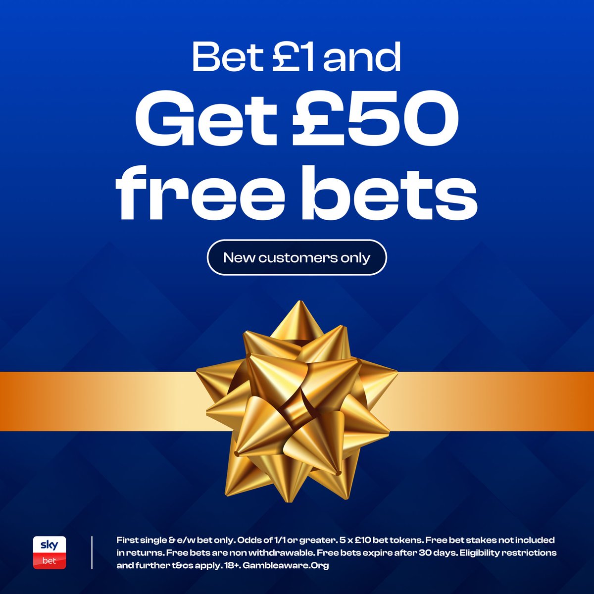 ❗️ This offer will expire in one hour

Bet £1 on Man City v Liverpool and you will get £50 in Free Bets, it’s a very good offer

1️⃣ Join Sky Bet: bit.ly/50-FREE-Bets--

2️⃣ Bet £1 on City v Liverpool

✅ Get £50 in Free Bets

It’s that easy.

18+, T&amp;Cs Apply. Ad.