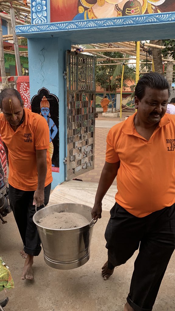 Cleaning work PKRIT SIVA TEMPLE by Hope Is Life