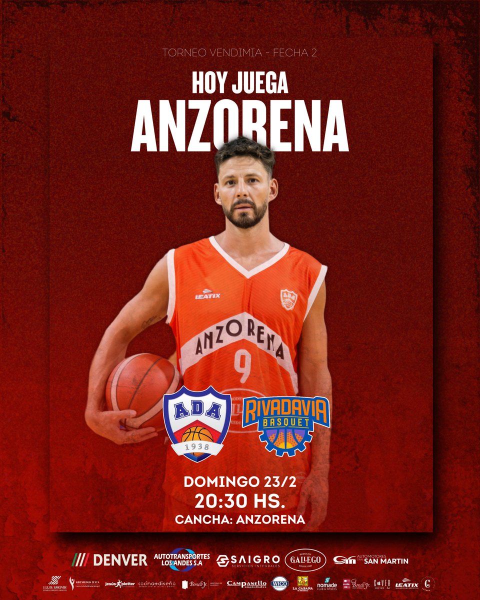 Se viene la segunda fecha del Torneo Vendimia 🍇🏀

👉 20:30 hs. de local frente a Rivadavia 💪

Te esperamos esta noche para alentar a nuestro equipo 😉

#LaCatedralDelBasquet🔴⚪️🔵