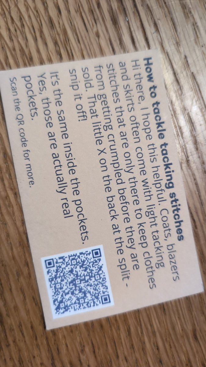 FraserDThompson's tweet photo. @mistresstailor Thought you might like to see my solution for stopping people in the street to tell them to take the tracking stitches out of their coat! https://t.co/GDxXuEo5Ml