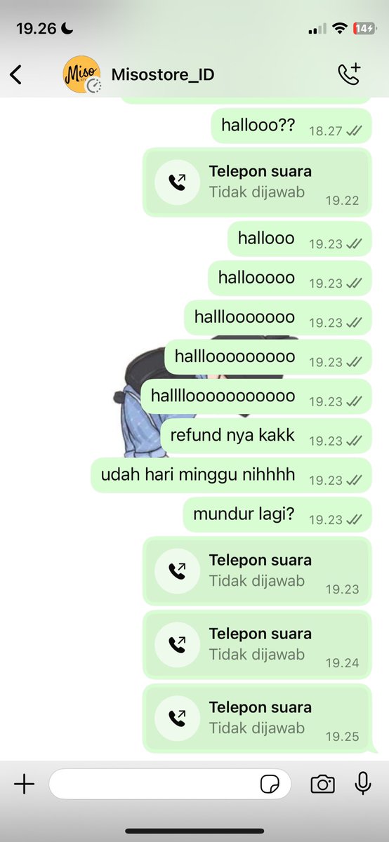 Gimana gue ga berkata kasar kalo tiap kali nagih modelannya kayak gini?!!
Ajg NIKEN AYU AGUSTIANI miso storee!!