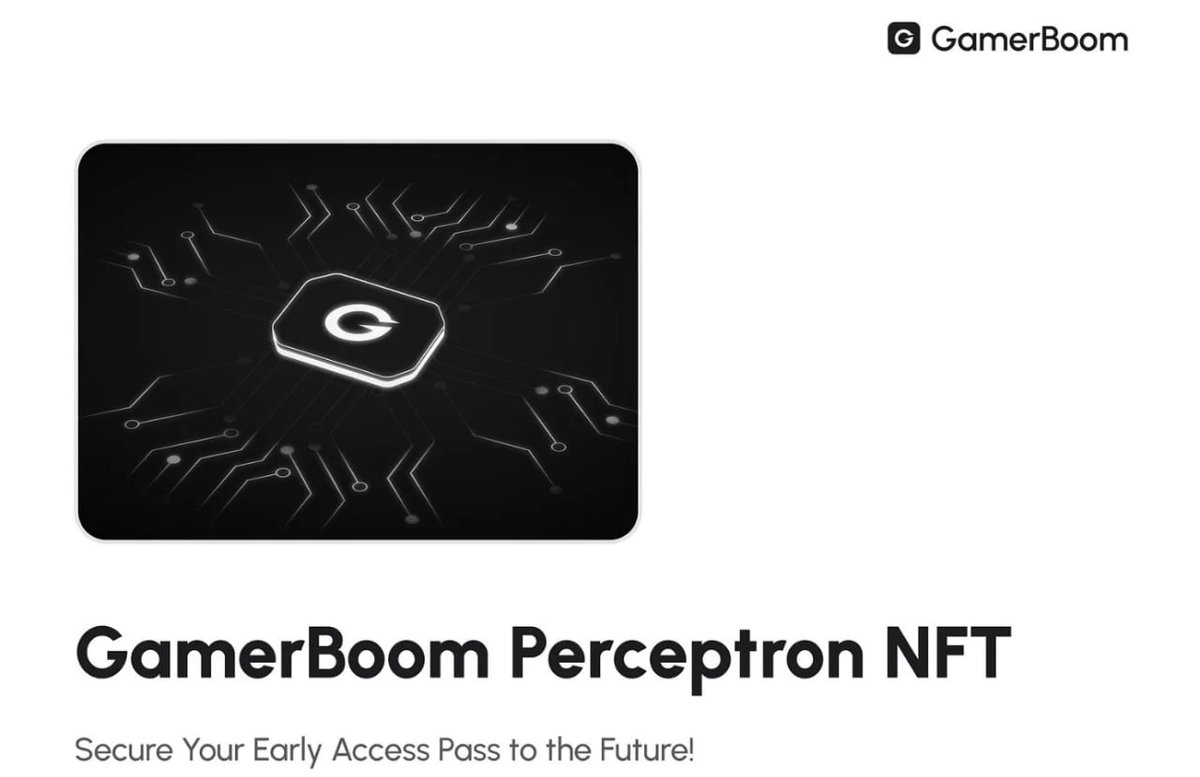 🎮 GamerBoom Perceptron NFT 이벤트 진행

✔️ GamerBoom
- AI 태그 시스템으로 구동되는 게임 데이터 레이어
- 바이낸스의 MVB 시즌8 (bnbchain.org/en/blog/meet-t…), Base Onchain Summer Marathon 챔피언, Linea Park 캠페인 상위 3개 게임 프로젝트 선정등등 여러 대회 우승
- 엔비디아 포함 Solana,