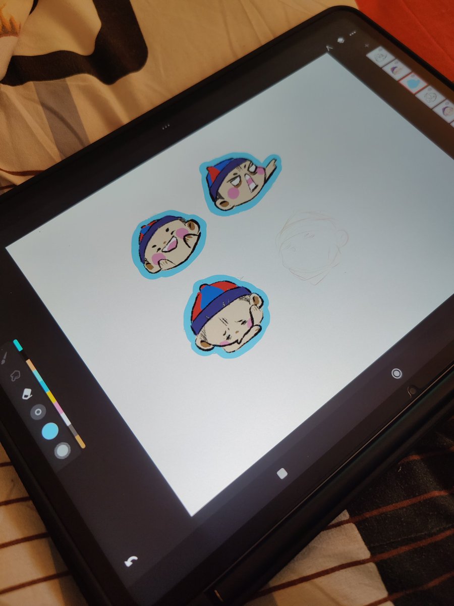 Fighting postpartum depression thru art. 🥹 Dis mah boi CK 💙