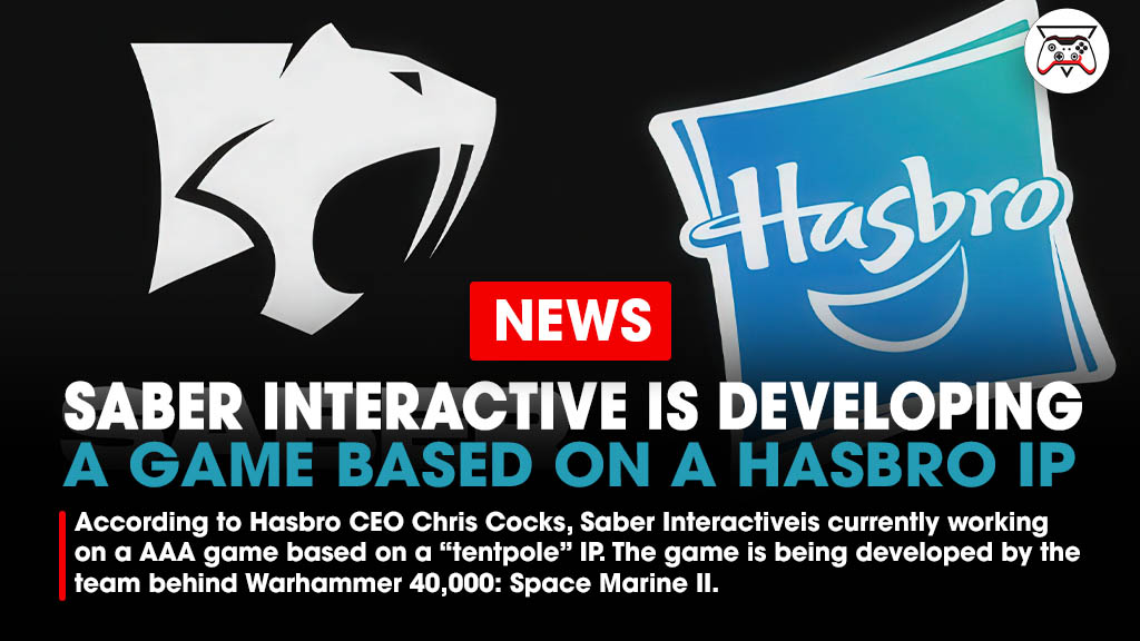 GI_Tweets's tweet image. According to Hasbro CEO Chris Cocks in a earnings call, Saber Interactive is currently working on a AAA game based on a “tentpole” IP. The game is being developed by the team behind  Warhammer 40,000: Space Marine II.

Link - bit.ly/4bfR8PV
#SaberInteractive #Hasbro