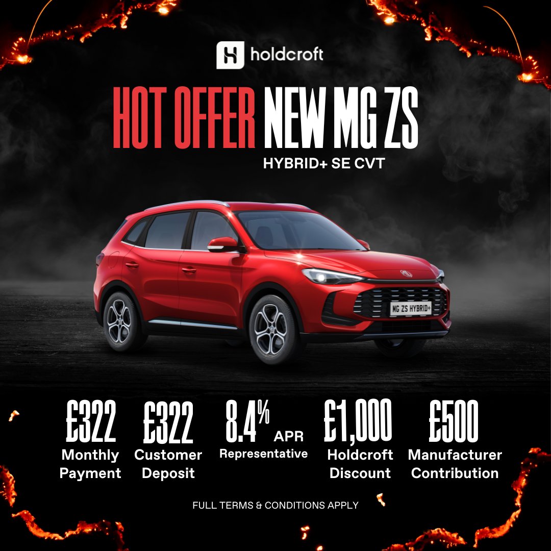 Introducing the MG ZS Hybrid+ SE CVT! 🚗⚡ With a £500 MG Motor UK Deposit Contribution and a £1,000 Contribution, drive away from just £322.00 per month (PCP) with a £322.00 deposit. Cash price £20,995. Visit Holdcroft today to take advantage of this exceptional offer! 🌟