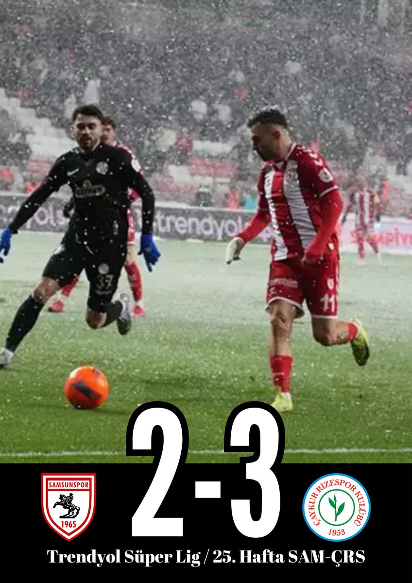 Maç Sonucu
Samsunspor 2-3 Rizespor