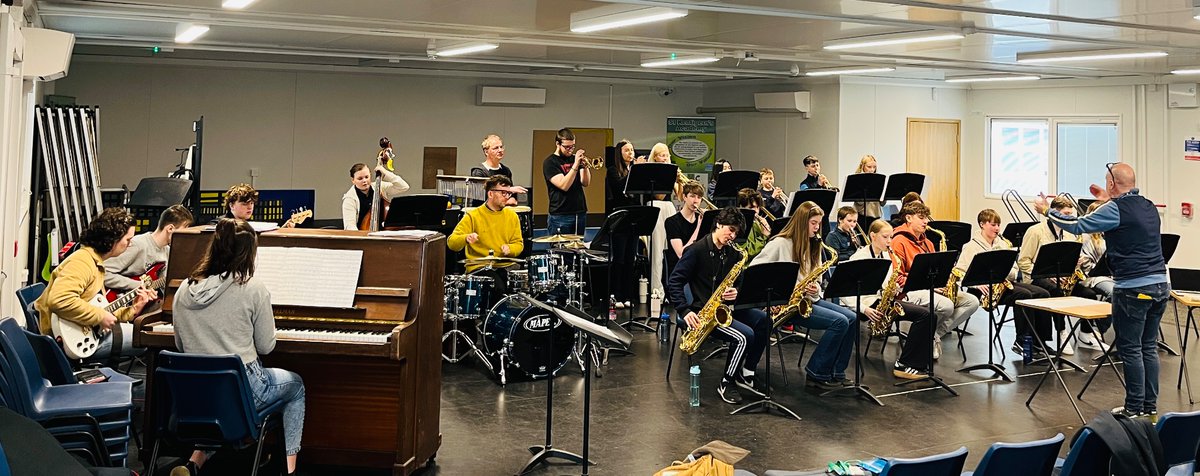 West Lothian Schools Big Band hard at work on a Sunday morning - that’s dedication!
