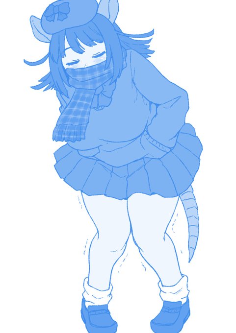 寒いうちに生足遵守JKあるまさんを描いておこう 