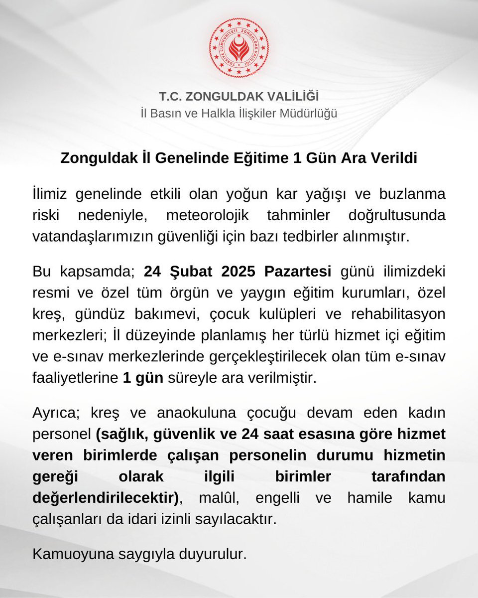 Zonguldak Valiliği tweet media