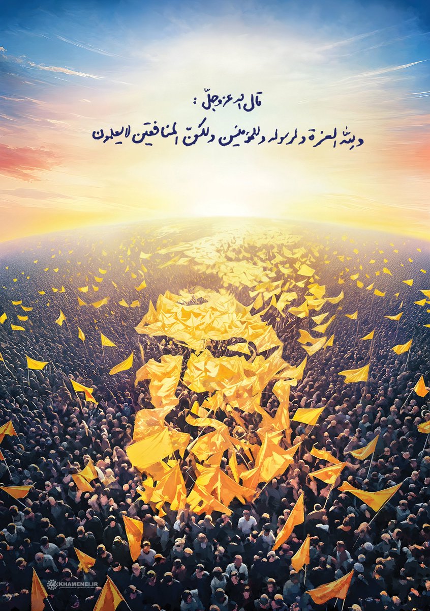 بسم الله الرّحمن الرّحیم
قال الله عزّ و جل:
وَ لِلّٰهِ العِزَّةُ وَ لِرَسولِهِ وَ لِلمُؤمِنینَ وَ لٰکِنَّ المُنافِقینَ لا یَعلَمون.

سوره منافقون، آیه ۸؛ «ولی عزّت از آنِ خدا و از آنِ پیامبرِ او و از آنِ مؤمنان است، لیکن این دورویان نمیدانند.»

#إنا_على_العهد | #عهد_عزت