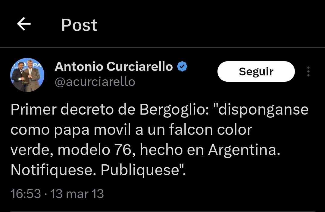Vieron que los K no querían al Papa y ahora lo adoran? Bueno.. 
Un hombre con muchos principios nuestro MINISTRO..