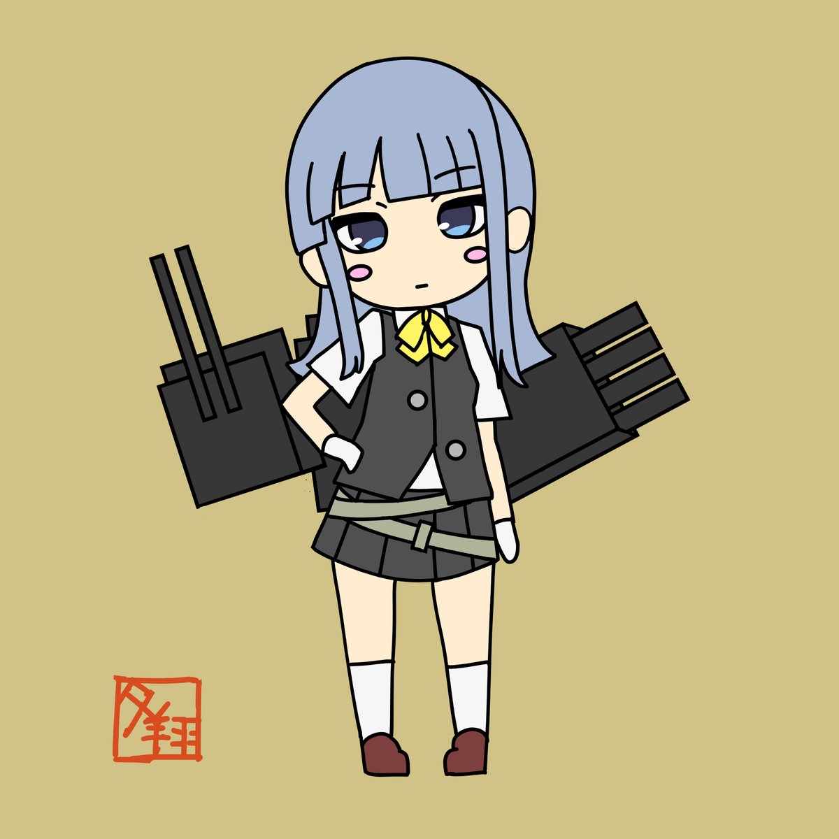 初風(艦これ) 「すっごいデフォルメ初風 」|夕翔 (ゆうしょう)のイラスト