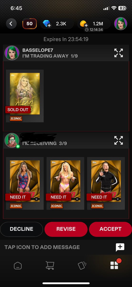 WrestleALong's tweet image. Should I accept or nah? What do we think?
#ToppsSlam #Slam25