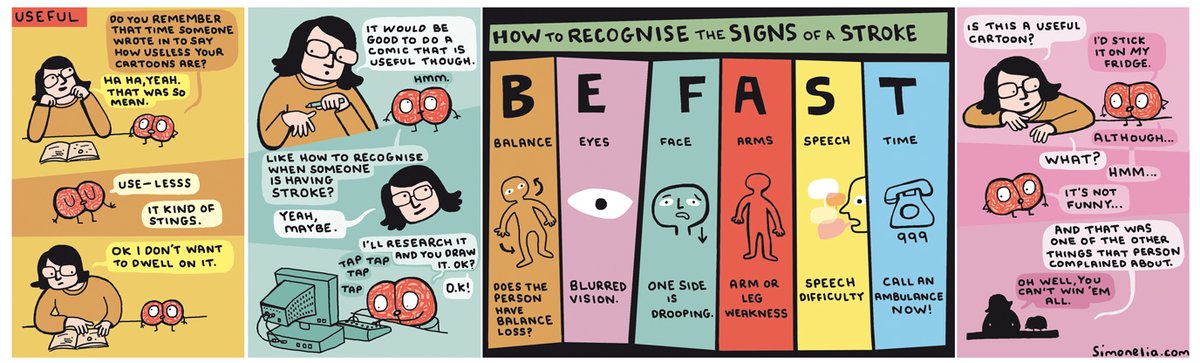 Simone Lia (@simoneliadraws) on Twitter photo Comic strip for the <a href="/ObsNewReview/">The Observer New Review</a> and signs to spot a stroke.
theguardian.com/culture/pictur…
#signsofstroke Comic strip for the <a href="/ObsNewReview/">The Observer New Review</a> and signs to spot a stroke.
theguardian.com/culture/pictur…
#signsofstroke