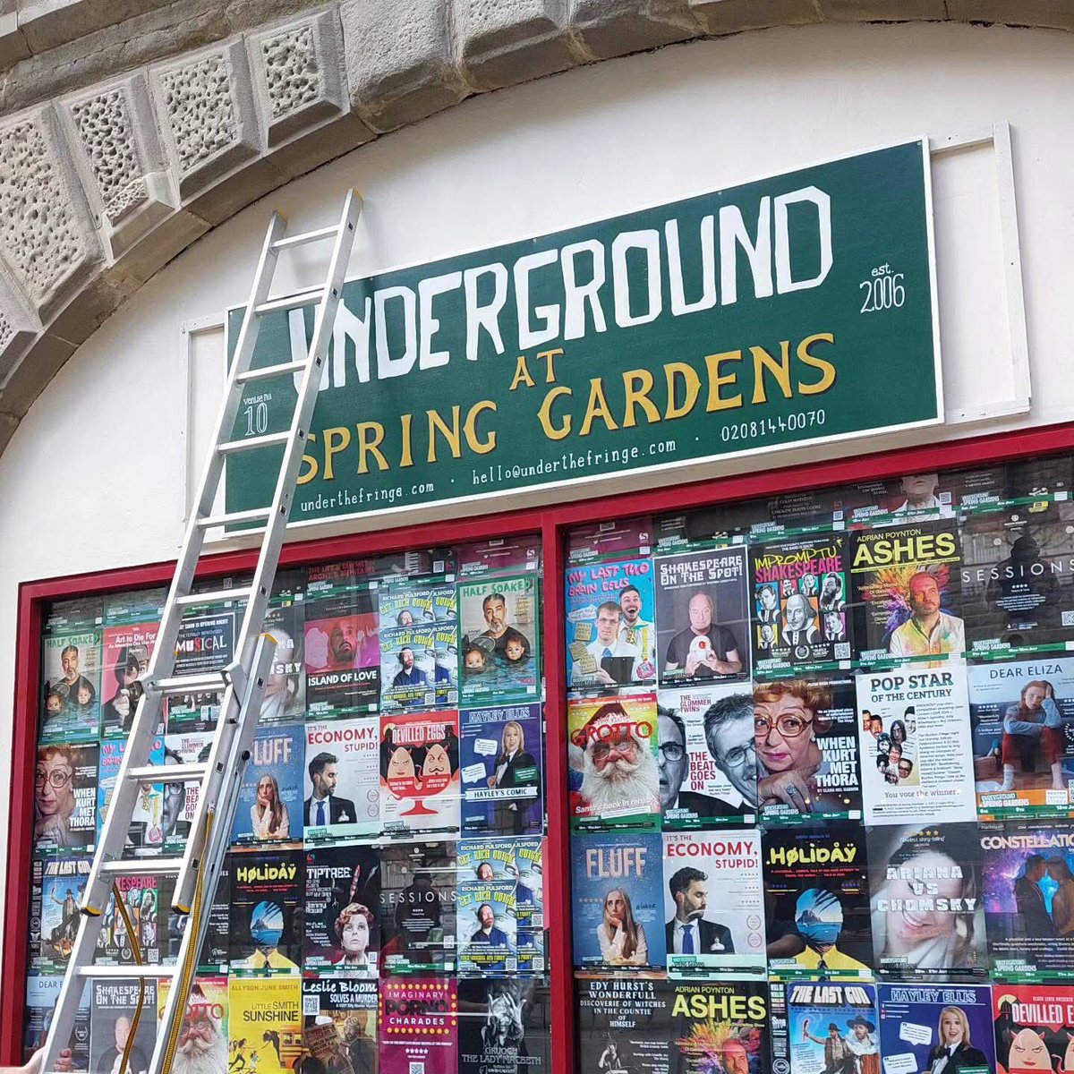 Last year we turned an empty retail unit into a fully equipped theatre. We can’t wait to be back at <a href="/SpringsShopping/">The Springs Shopping</a> for <a href="/buxtonfringe/">Buxton Fringe</a> 2025. Many thanks to <a href="/HighPeakBC/">High Peak Borough Council</a> for making this space available for live arts again, and for all the efforts of the whole Buxton Fringe team